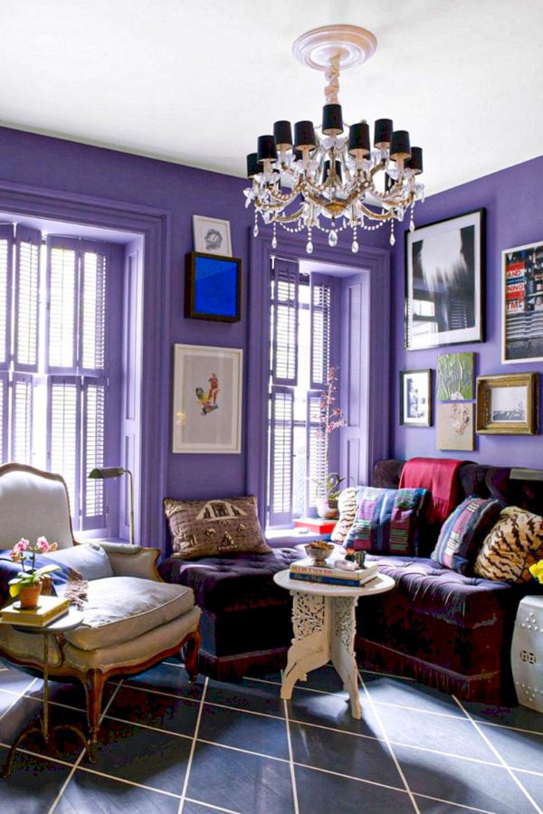 39 Colorful and purple  living  room  design ideas  in This 
